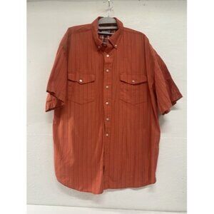 Panhandle Slim Men's Shirt Size XL Pearl Snap‎ Up Orange Circle Pattern
